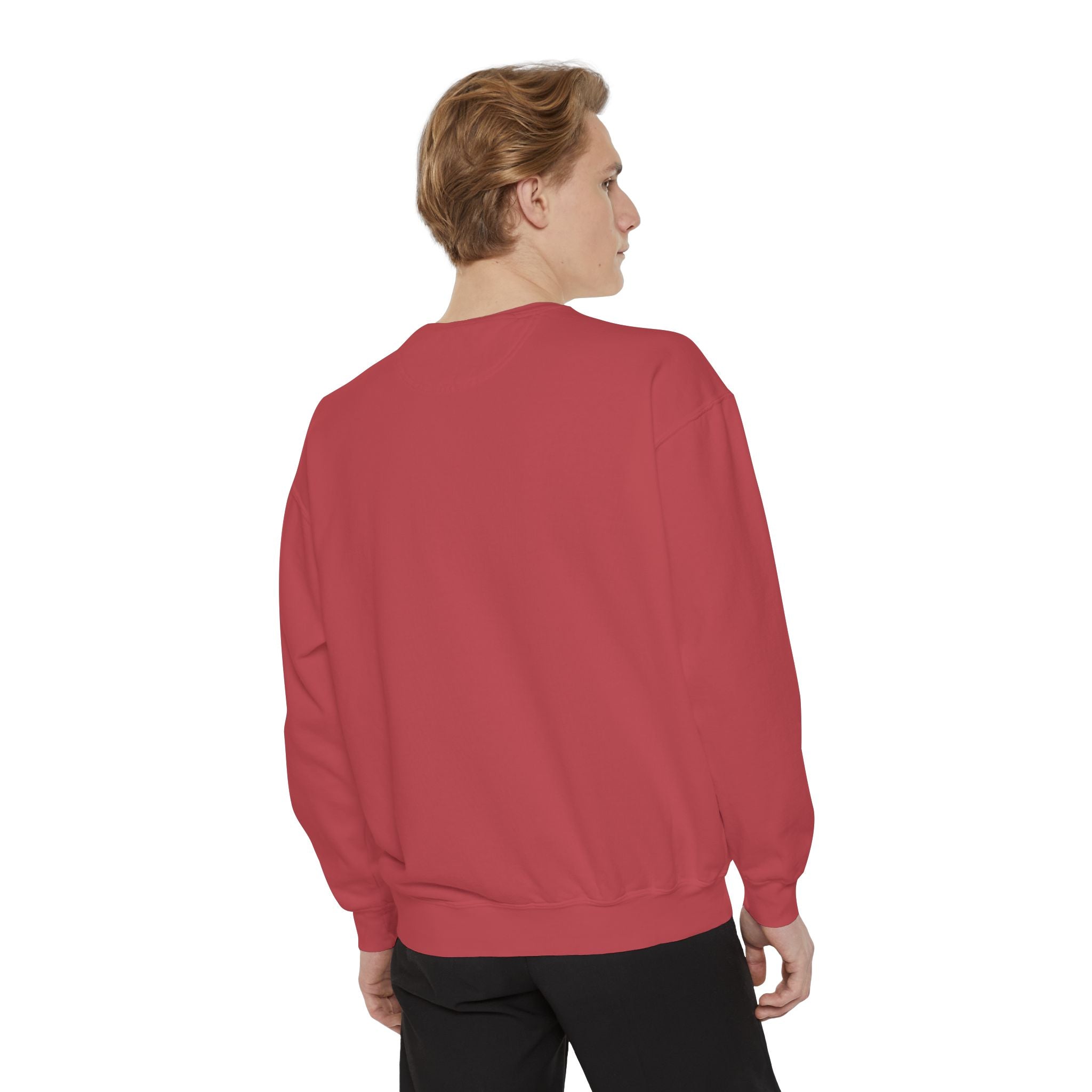 NVDC Minimal Sweatshirt — Garment-Dyed Coral Crewneck