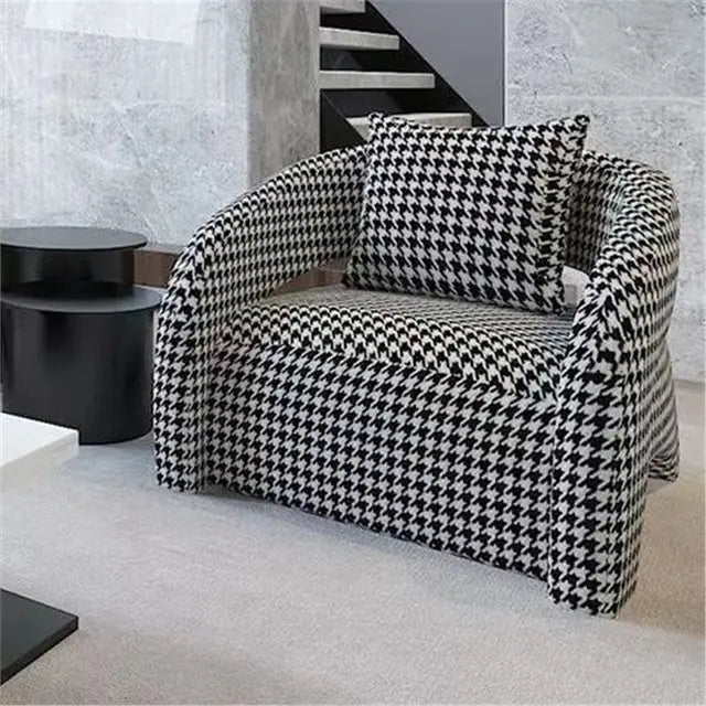 Casual Fabric Single Sofa Nordic Simple Living Room Furniture With Armrest And Backrest