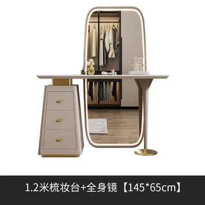 Nordic Charm Classic Dressing Table Multifunctional Woman Drawer