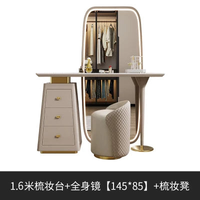 Nordic Charm Classic Dressing Table Multifunctional Woman Drawer