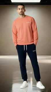 Embroidered NVDC Joggers — Charcoal Comfort Sweatpants