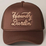 Howdy Darling' Embroidered Trucker Hat - Western Style Mesh Back Cap