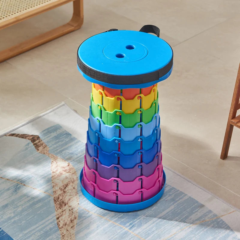 Folding Telescopic Stool Portable Lightweight Thickened Plastic