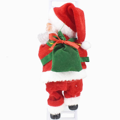 Christmas Electric Santa Claus Climbing Rope or Ladder Plush Doll Creative Music Xmas Tree Decor Birthday festival Kids gifts ,Toys