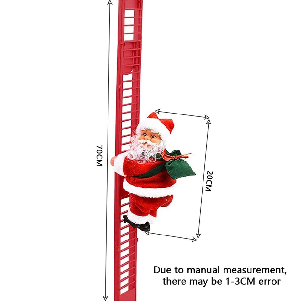 Christmas Electric Santa Claus Climbing Rope or Ladder Plush Doll Creative Music Xmas Tree Decor Birthday festival Kids gifts ,Toys