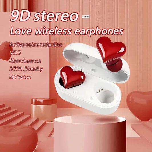 AX30 New Heart Shaped Wireless Design Girls In Ear Wireless Bluetooth Earphones Cute And Fashionable Appearance