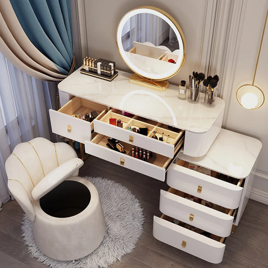 Luxury Nordic Dressing Table Organizers Storage Girls Makeup