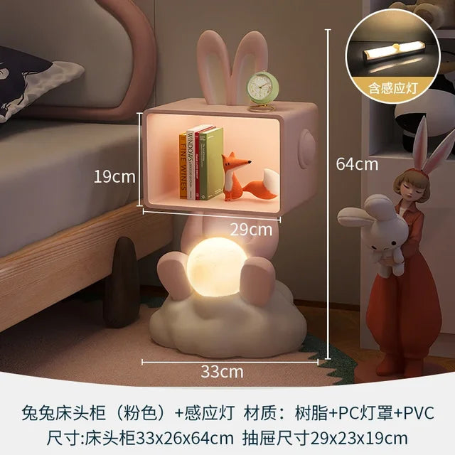 Minimalist Lamp Nightstands Living Room Small Space Kawaii