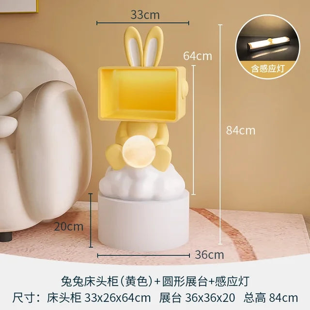 Minimalist Lamp Nightstands Living Room Small Space Kawaii