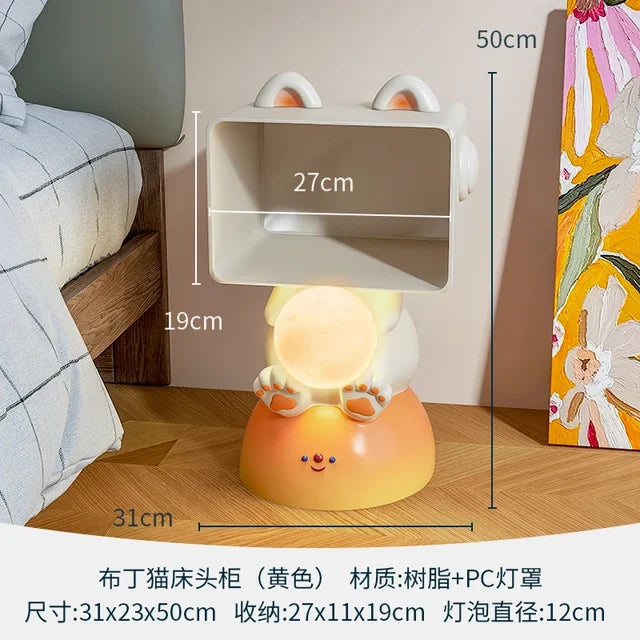 Minimalist Lamp Nightstands Living Room Small Space Kawaii