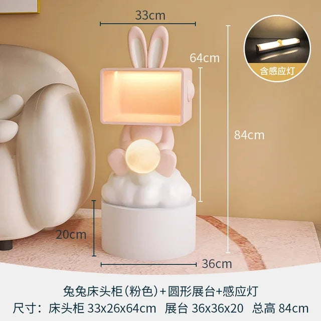 Minimalist Lamp Nightstands Living Room Small Space Kawaii