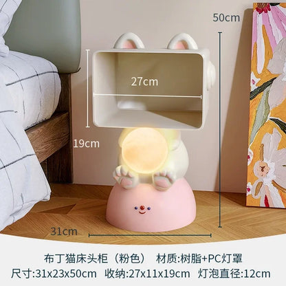 Minimalist Lamp Nightstands Living Room Small Space Kawaii