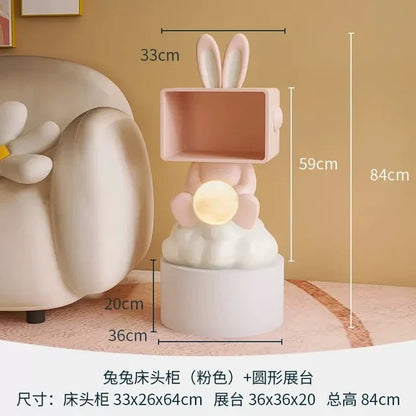 Minimalist Lamp Nightstands Living Room Small Space Kawaii