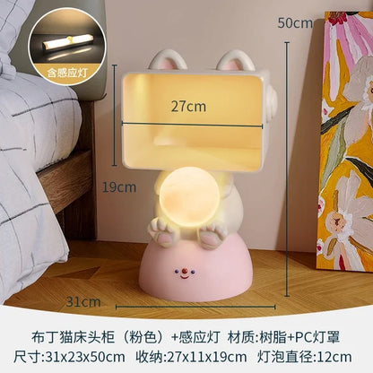 Minimalist Lamp Nightstands Living Room Small Space Kawaii