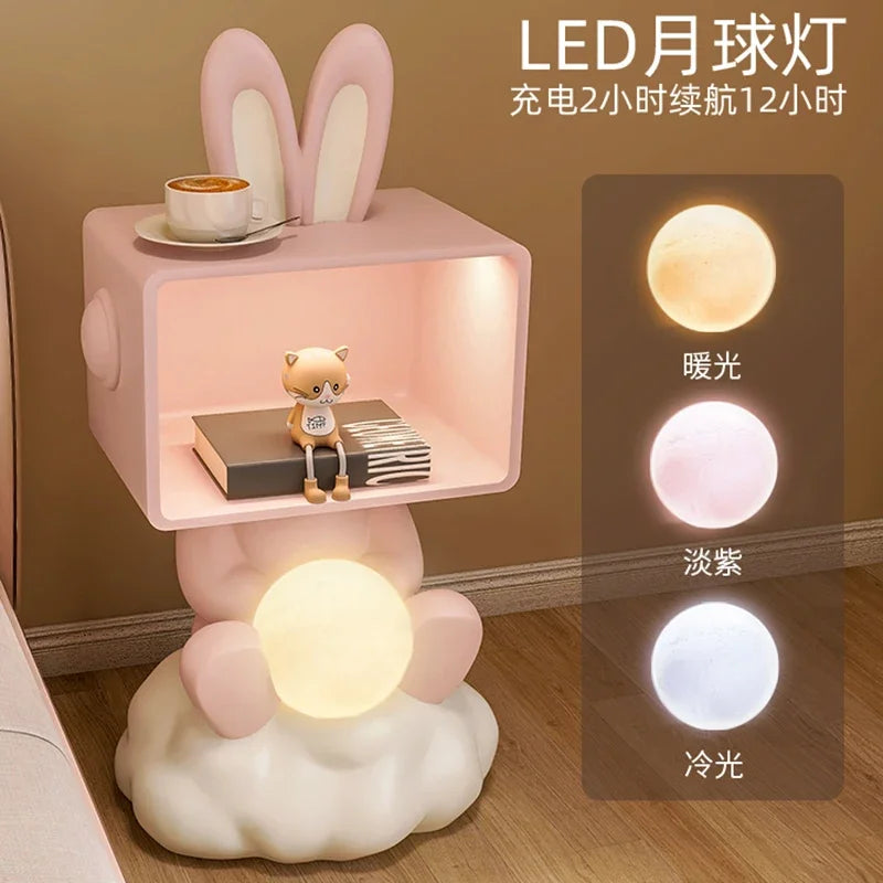 Minimalist Lamp Nightstands Living Room Small Space Kawaii