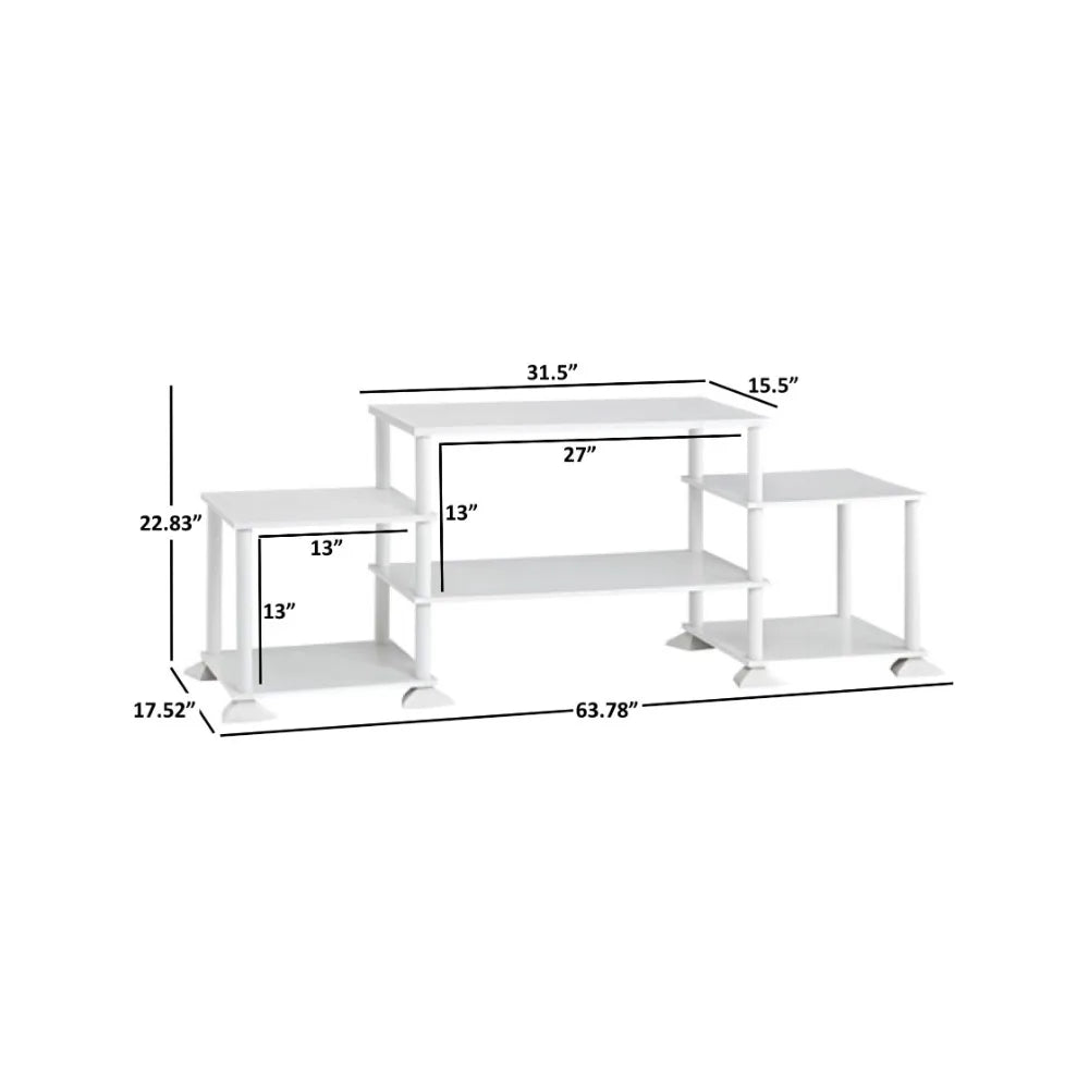 No Tools Assembly TV Stand for TVs up to 40",  tv stand living room furniture, tv cabinet,17.52 x 63.78 x 22.83 Inches