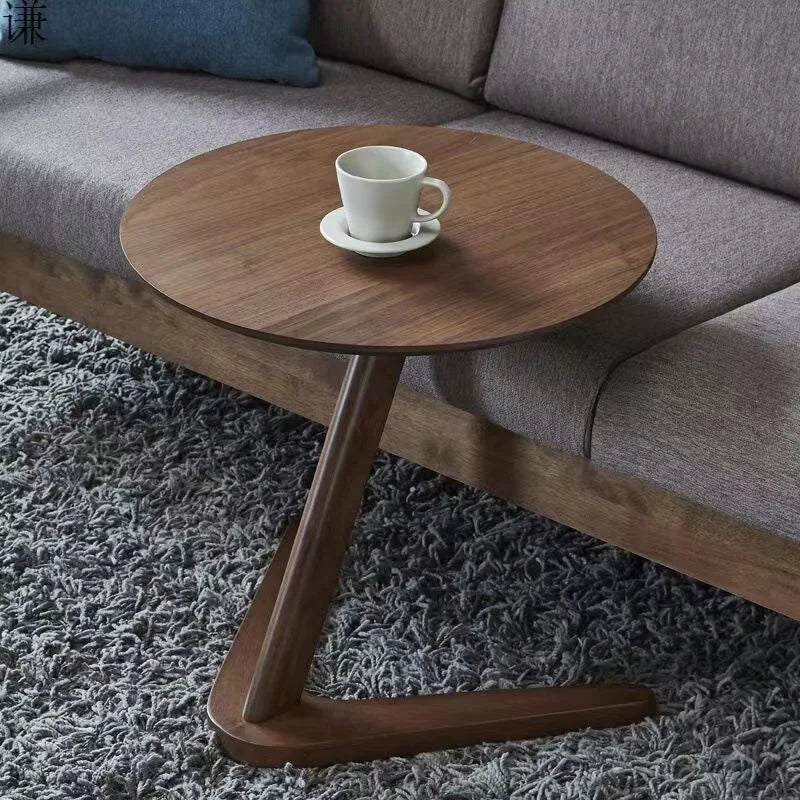 Solid Wood Side Dining Table Coffee Tea Round Furniture