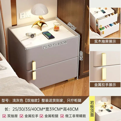 Space Saving Nightstand Smart Nordic  Unique Korean Trendy Bedside Table