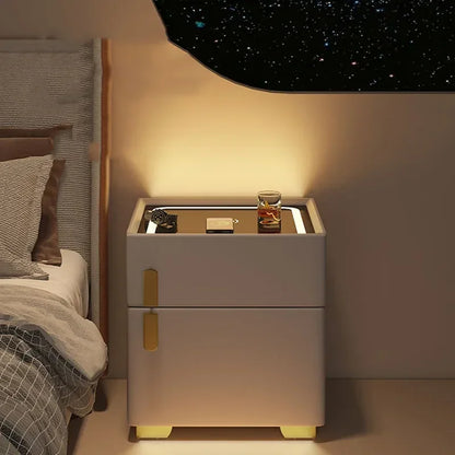 Space Saving Nightstand Smart Nordic  Unique Korean Trendy Bedside Table