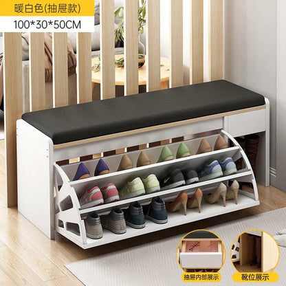 Storage Nordic Shoe Cabinets Design Living Room Minimalist