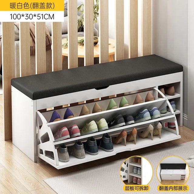 Storage Nordic Shoe Cabinets Design Living Room Minimalist