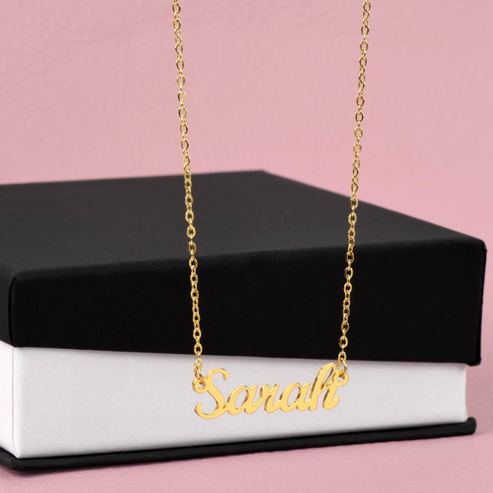 Custom Name Necklace Silver and 18k Gold Plated