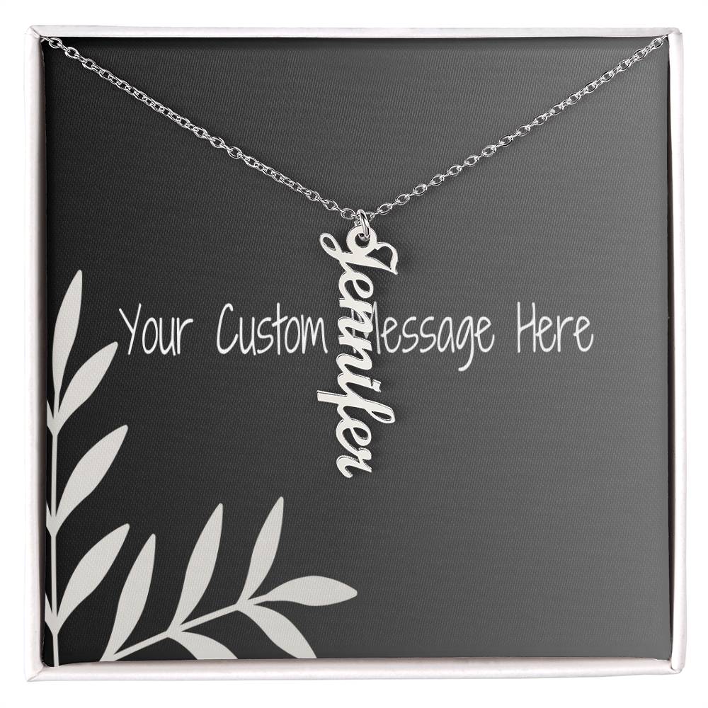 Unique Personalized Vertical Name Necklace