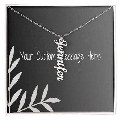 Unique Personalized Vertical Name Necklace