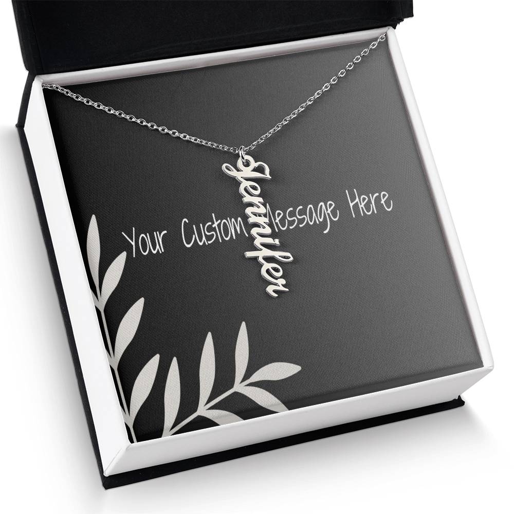 Unique Personalized Vertical Name Necklace