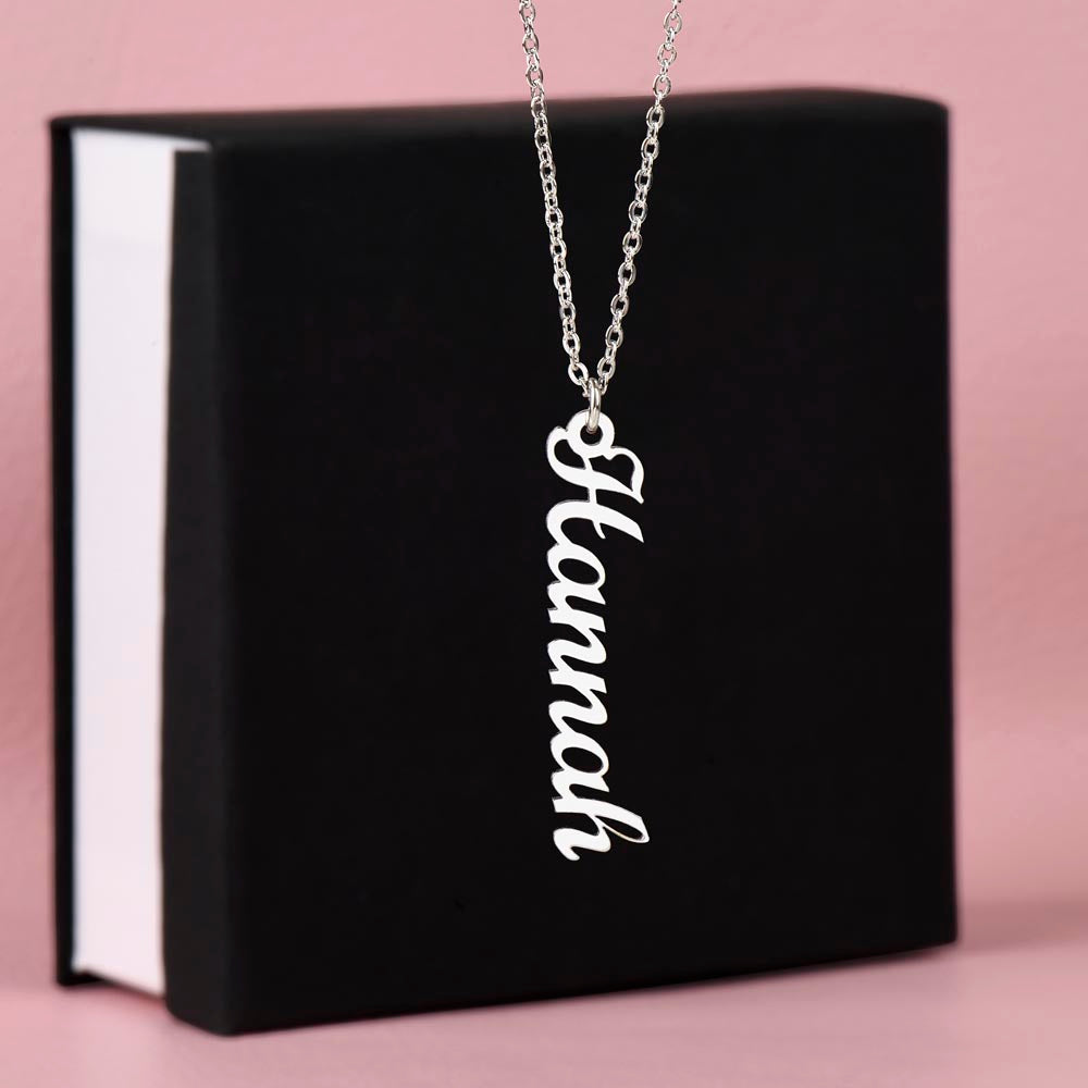 Unique Personalized Vertical Name Necklace