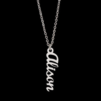 Unique Personalized Vertical Name Necklace