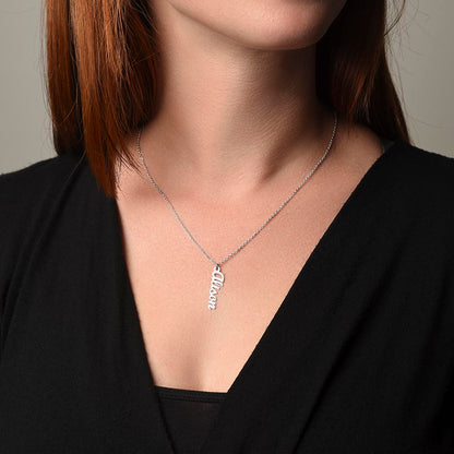 Unique Personalized Vertical Name Necklace