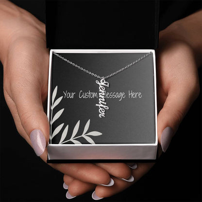 Unique Personalized Vertical Name Necklace