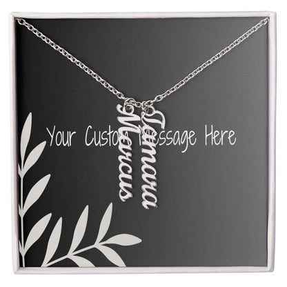 Unique Personalized Vertical Name Necklace