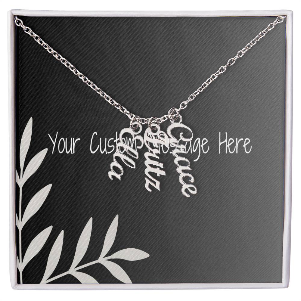 Unique Personalized Vertical Name Necklace