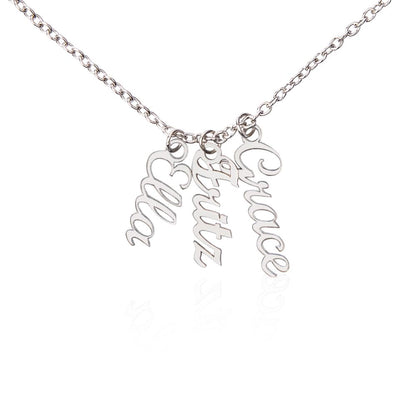 Unique Personalized Vertical Name Necklace