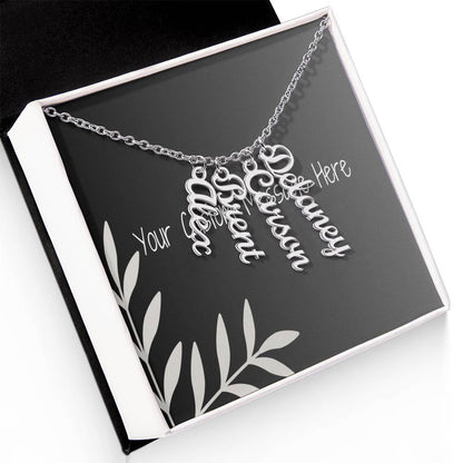 Unique Personalized Vertical Name Necklace