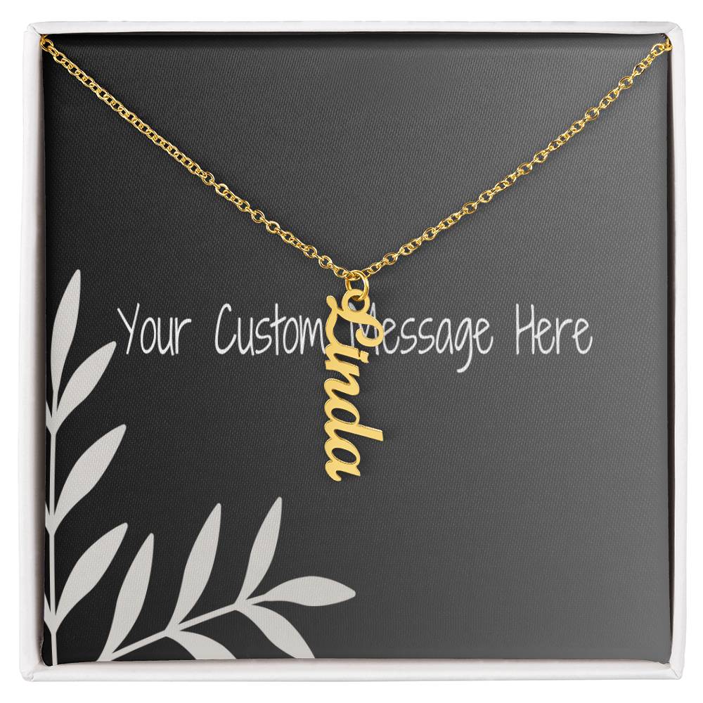 Unique Personalized Vertical Name Necklace