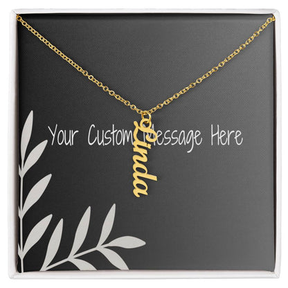 Unique Personalized Vertical Name Necklace