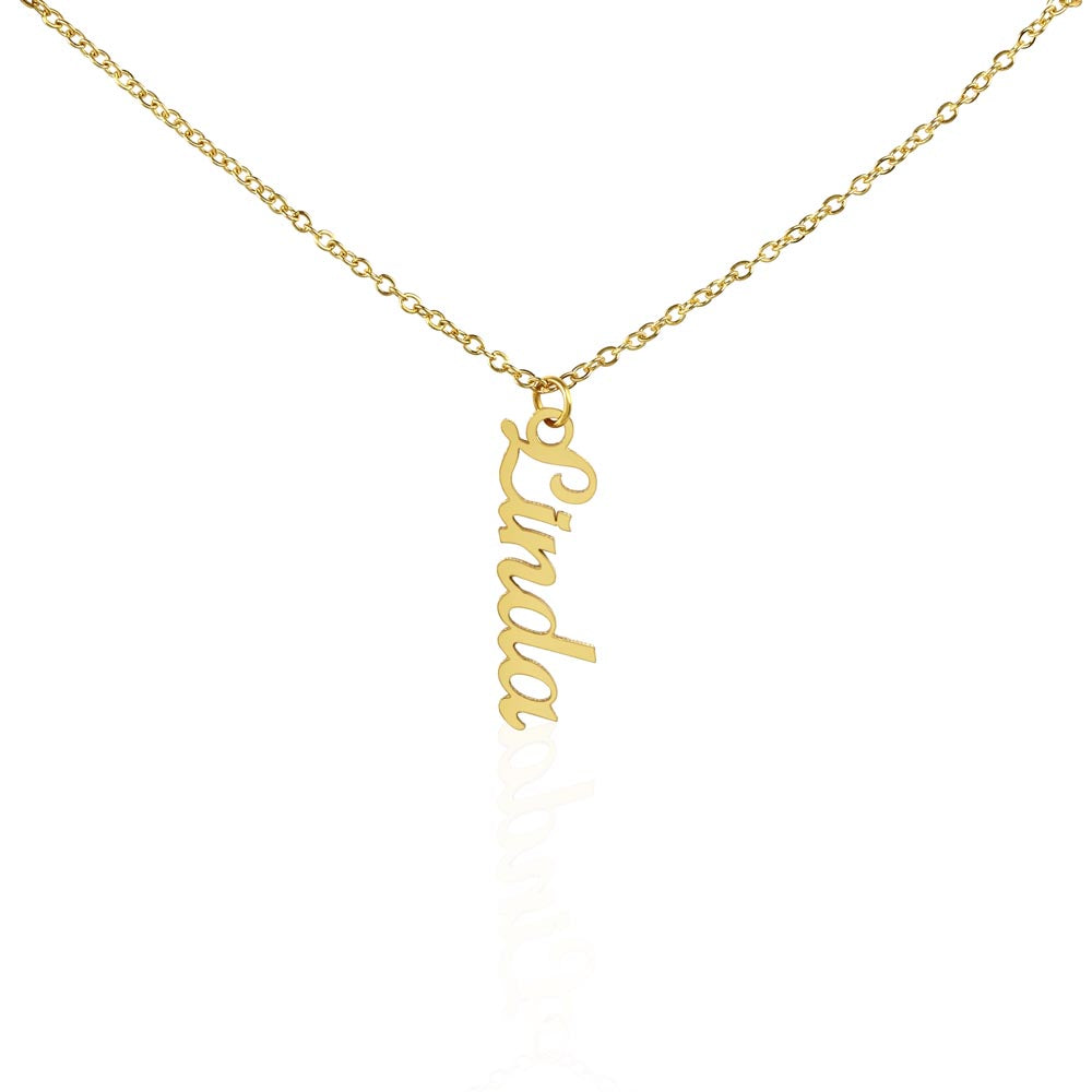 Unique Personalized Vertical Name Necklace