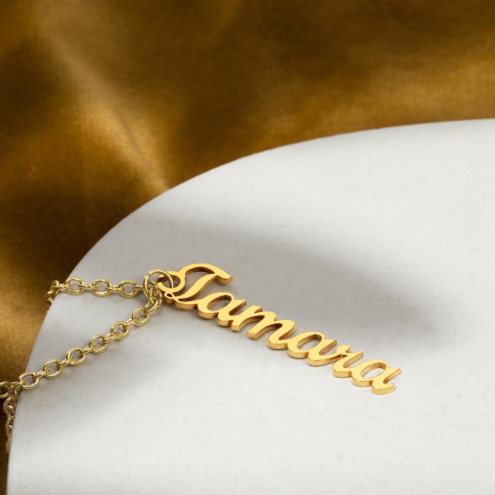 Unique Personalized Vertical Name Necklace