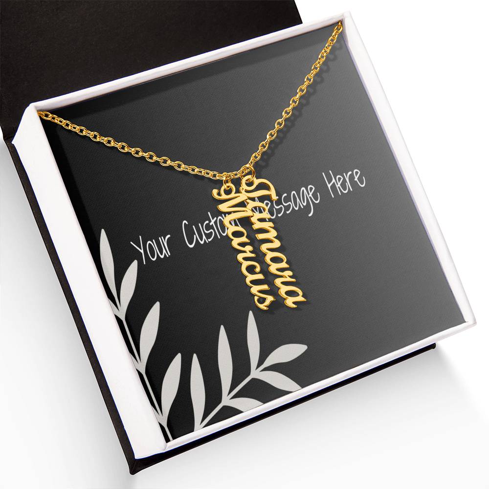 Unique Personalized Vertical Name Necklace