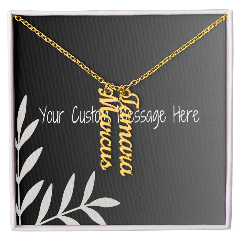 Unique Personalized Vertical Name Necklace