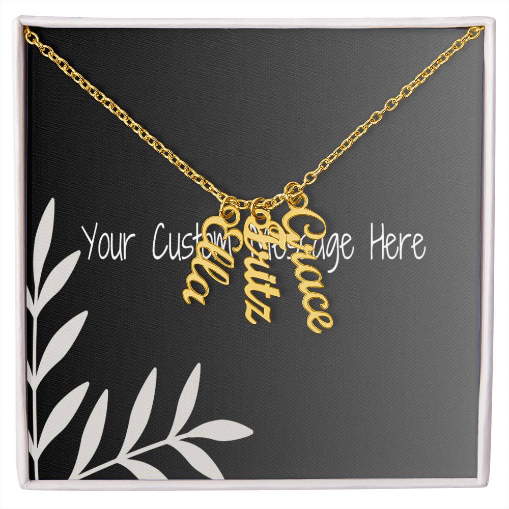 Unique Personalized Vertical Name Necklace