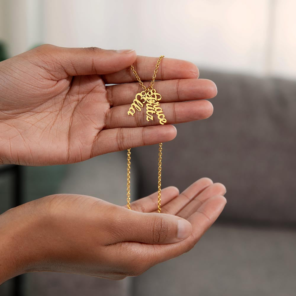 Unique Personalized Vertical Name Necklace