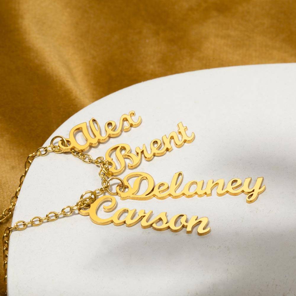 Unique Personalized Vertical Name Necklace