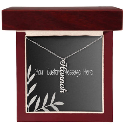 Unique Personalized Vertical Name Necklace