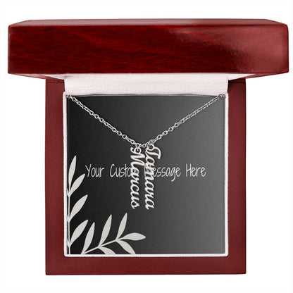 Unique Personalized Vertical Name Necklace