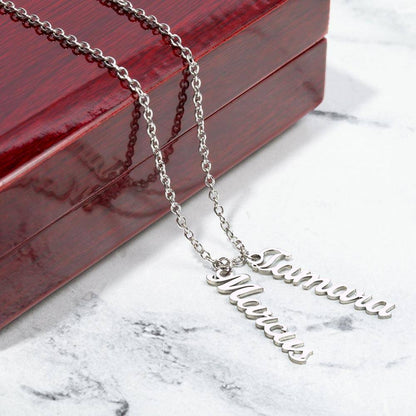 Unique Personalized Vertical Name Necklace