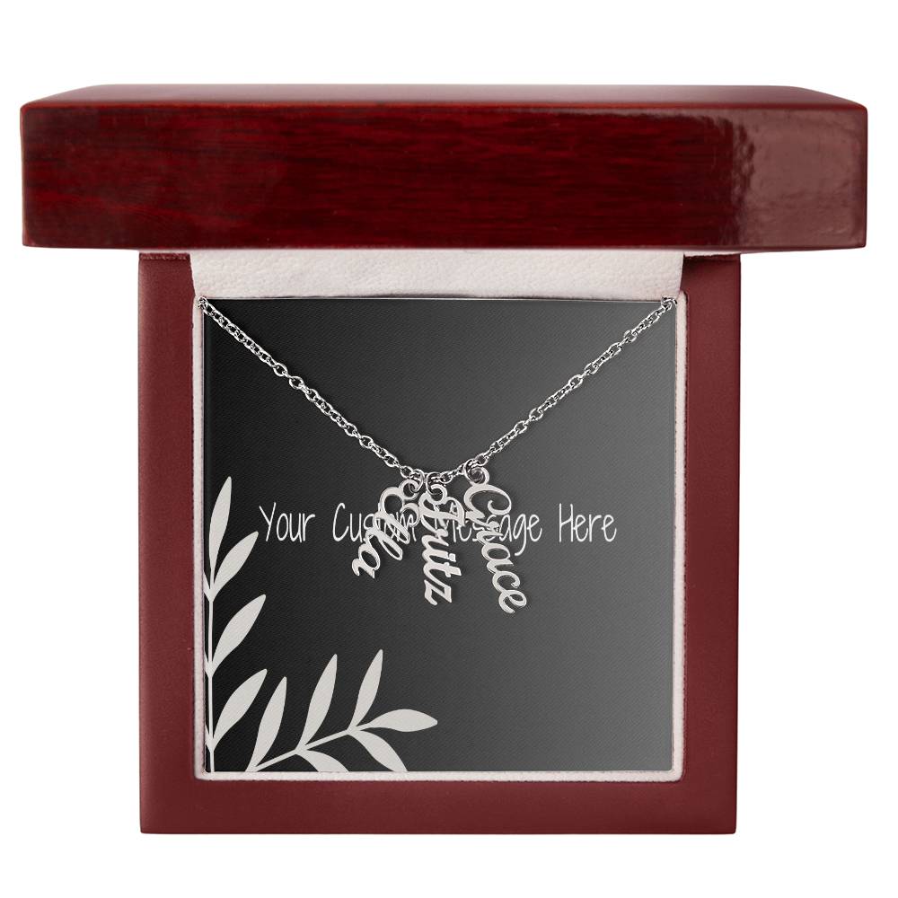 Unique Personalized Vertical Name Necklace